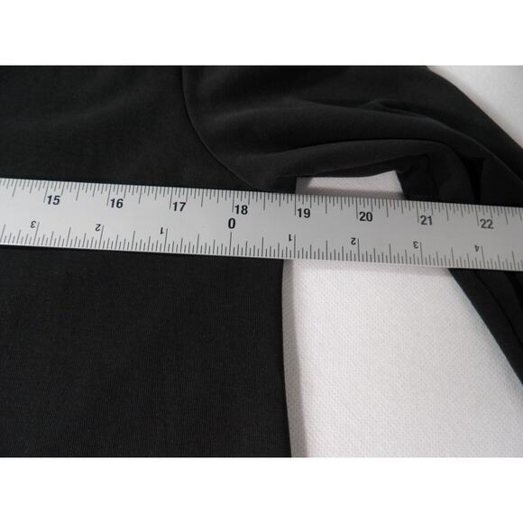 Allison Joy Top Shirt Sz Medium Slinky Soft Black Layers V Neck Staple Basic - Picture 9 of 9